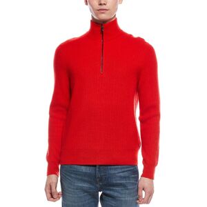 Bogner Rook Cashmere 1/4-Zip Mock Neck Sweater Red 3XL