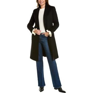 sofiacashmere Shawl Collar Wool & Cashmere-Blend Coat NoColor 6