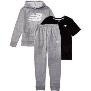 New Balance 3pc Fleece Hoodie, T-Shirt & Jogger Set Grey 12 New Balance 3pc Fleece Hoodie, T-Shirt & Jogger Set Grey 12