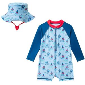 Andy & Evan Navy Sailboat Swim Romper NoColor 18/24M Andy & Evan Navy Sailboat Swim Romper NoColor 18/24M