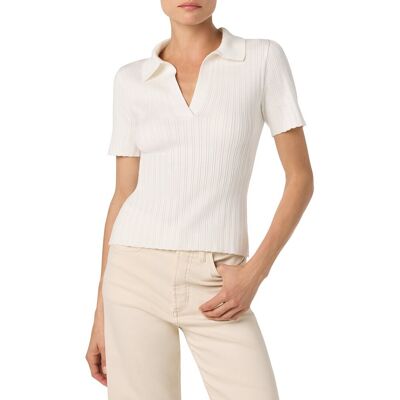 JOE'S Jeans Knit Polo Shirt White l JOE'S Jeans Knit Polo Shirt White l