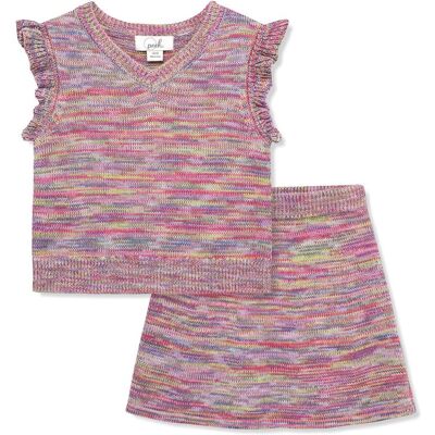 Peek Kids Space-Dye Stripe Skirt Set NoColor 2T Peek Kids Space-Dye Stripe Skirt Set NoColor 2T