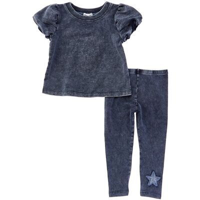 Splendid 2pc Shining Star Top & Legging Set Blue 3-6M Splendid 2pc Shining Star Top & Legging Set Blue 3-6M