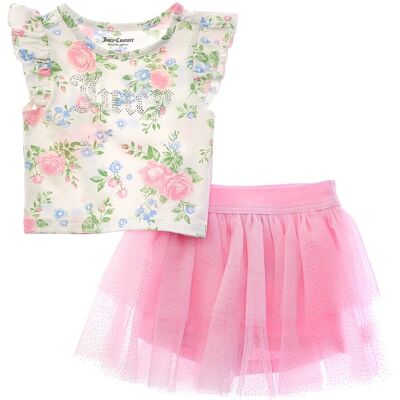 Juicy Couture 2pc Onesie & Skirt Set White 12M Juicy Couture 2pc Onesie & Skirt Set White 12M