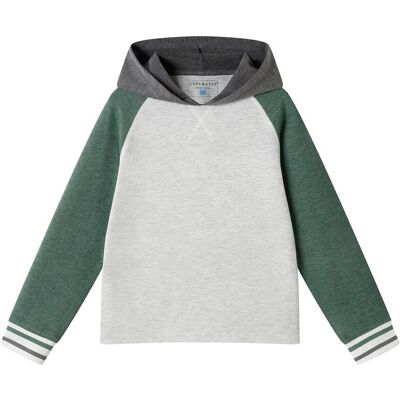 Andy & Evan Raglan Hoodie T-Shirt Green 2T Andy & Evan Raglan Hoodie T-Shirt Green 2T