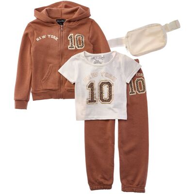 Freestyle New York City 3pc Fleece Set Brown 6X Freestyle New York City 3pc Fleece Set Brown 6X
