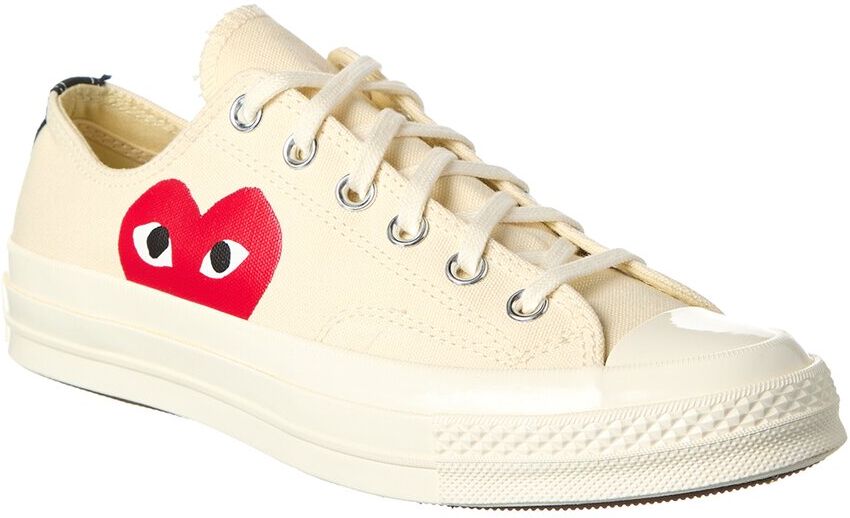 Converse x Comme Des Garons PLAY Big Heart Canvas Sneaker White 8.5