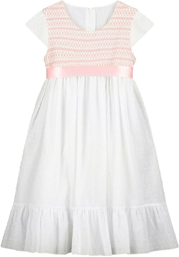 Holly Hastie Poppy Embroidered Smocked Dress White 18-24 Months