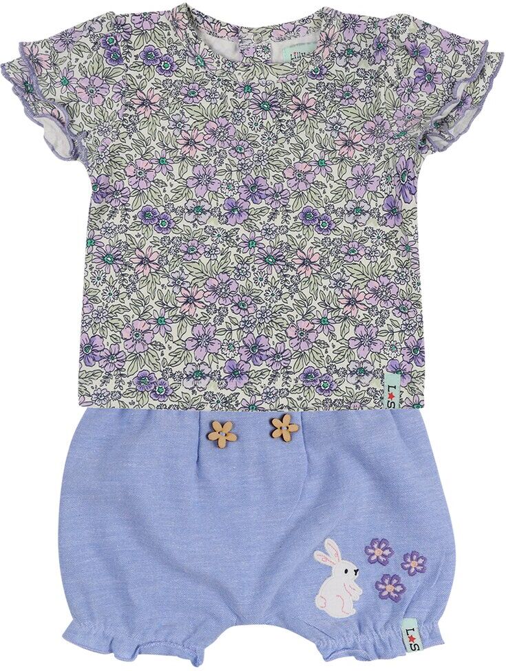 Lilly + Sid Lilly and Sid Floral Top & Short Set NoColor 3-6 months