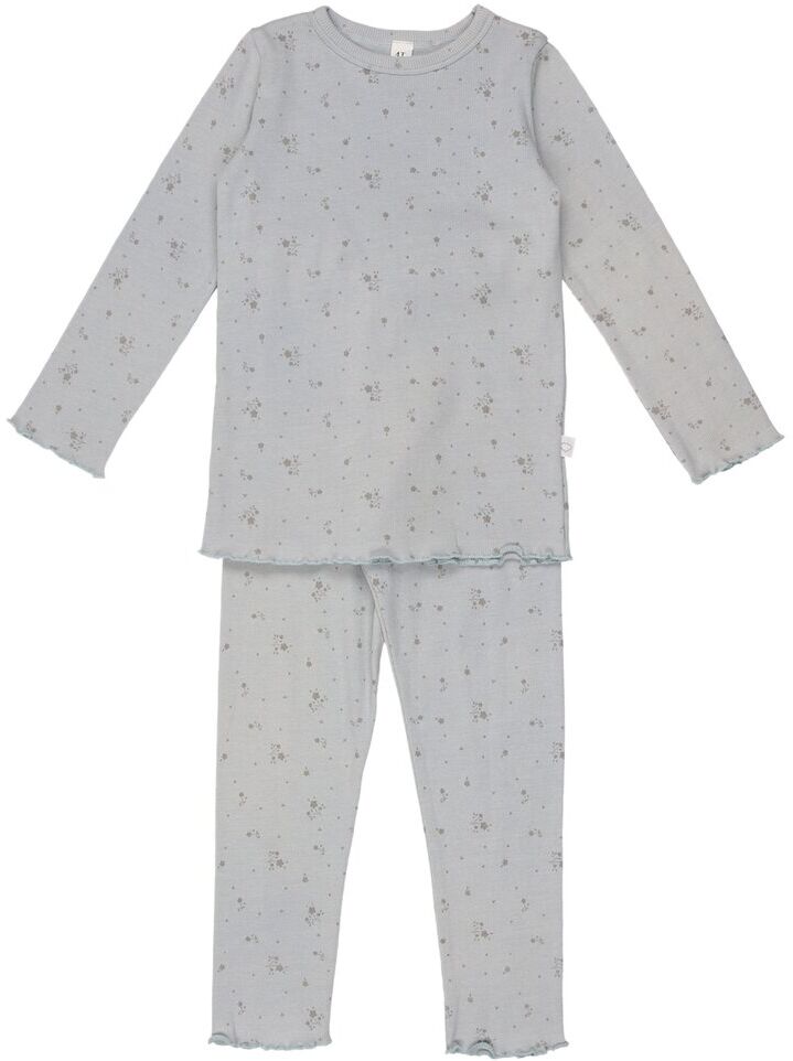 Pouf Baby Floral Pajama Set Blue 9-12M