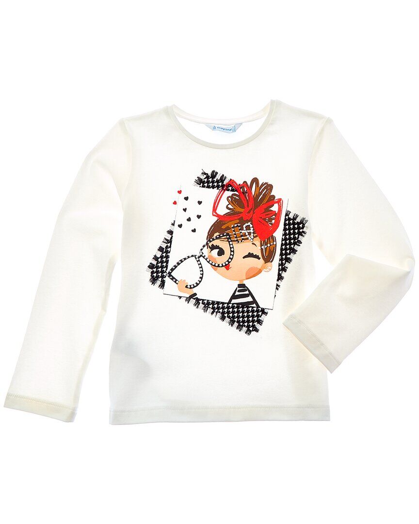 Mayoral Doll Graphic T-Shirt White 4Y