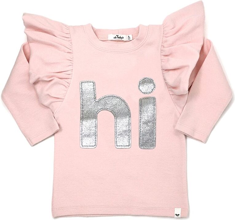 oh baby! "Hi" Silver Applique Butterfly T-Shirt NoColor 12-18