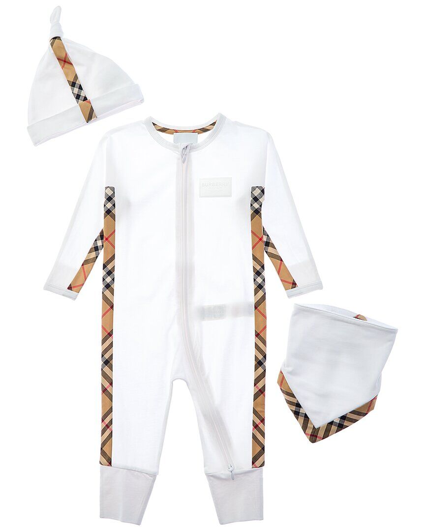 Burberry 3pc Bodysuit Set White 9M