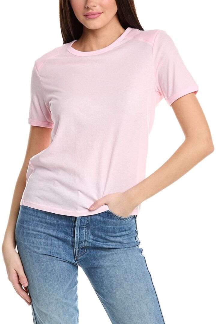 CHRLDR Franny Shoulder Pad T-Shirt Pink xs