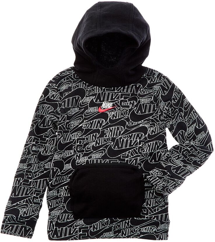 Nike All Over Logo Hoodie Black 3T