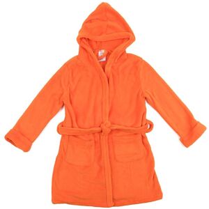 Leveret Fleece Hooded Robe Orange 6
