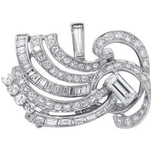 Diana M. Fine Jewelry White Gold 5.15 ct. tw. Diamond Brooch NoColor 7