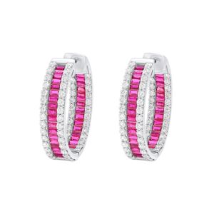 Diana M. Fine Jewelry 14K 7.88 ct. tw. Diamond & Ruby Earrings NoColor NoSize
