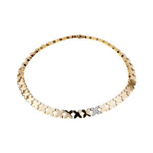 Tiffany & Co. 18K Two-Tone 0.16 ct. tw. Diamond Choker Necklace (Authentic Pre-Owned) NoColor NoSize