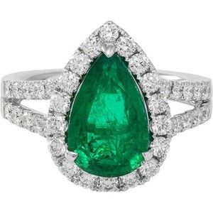 Diana M. Fine Jewelry 18K 4.23 ct. tw. Diamond & Emerald Half-Eternity Ring NoColor 7