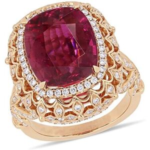 Rina Limor 14K Rose Gold 8.77 ct. tw. Diamond & Pink Tourmaline Cocktail Ring NoColor 7