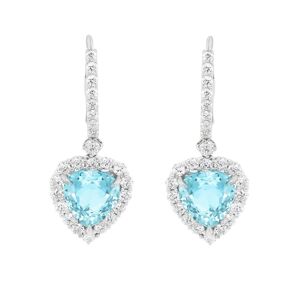 Diana M. Fine Jewelry 18K 10.30 ct. tw. Diamond & Aquamarine Earrings NoColor NoSize