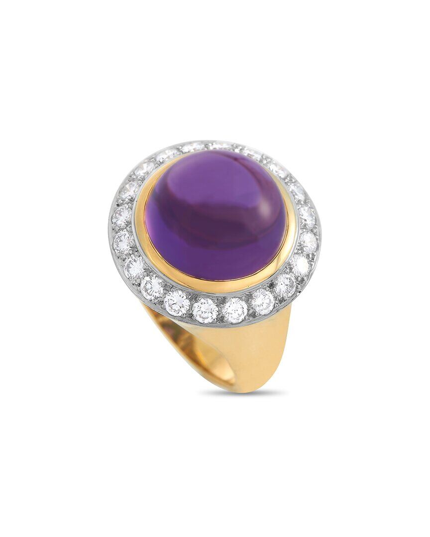 Tiffany & Co. 18K 1.50 ct. tw. Diamond & Amethyst Ring (Authentic Pre-Owned) NoColor 7.5