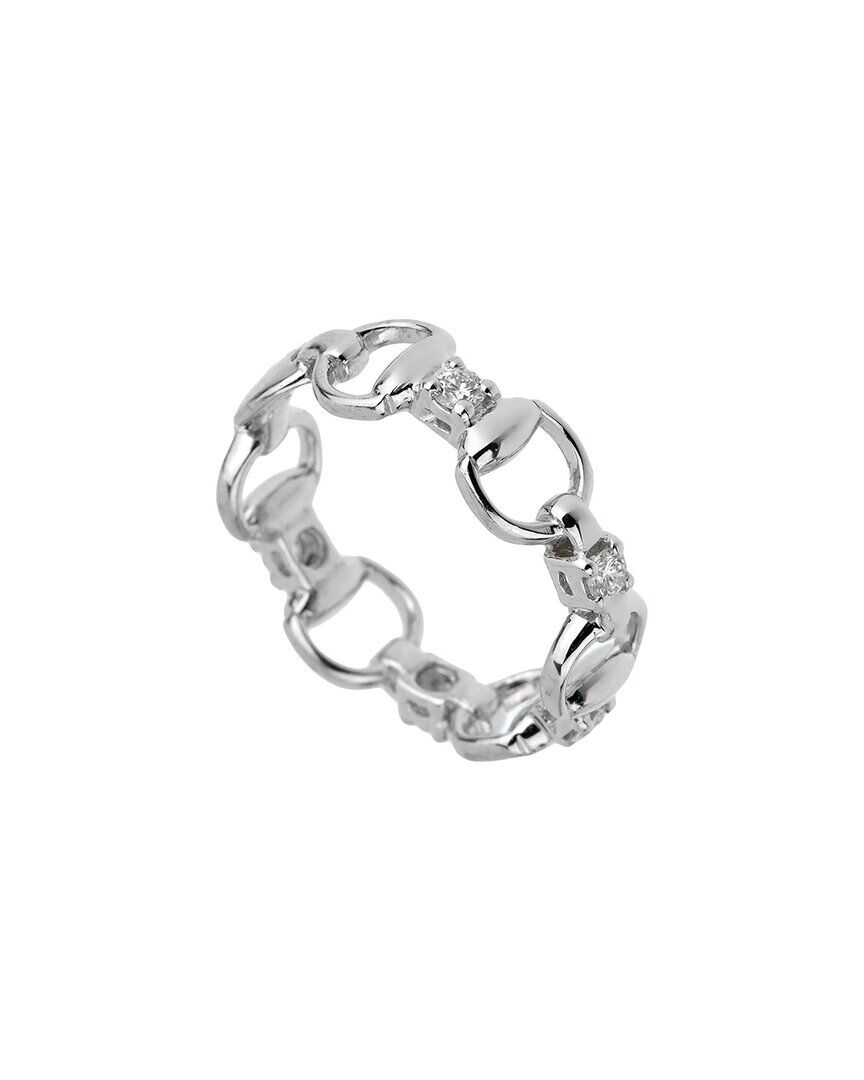 Gucci 18K 0.15 ct. tw. Diamond Horsebit Ring (Authentic Pre-Owned) NoColor 5