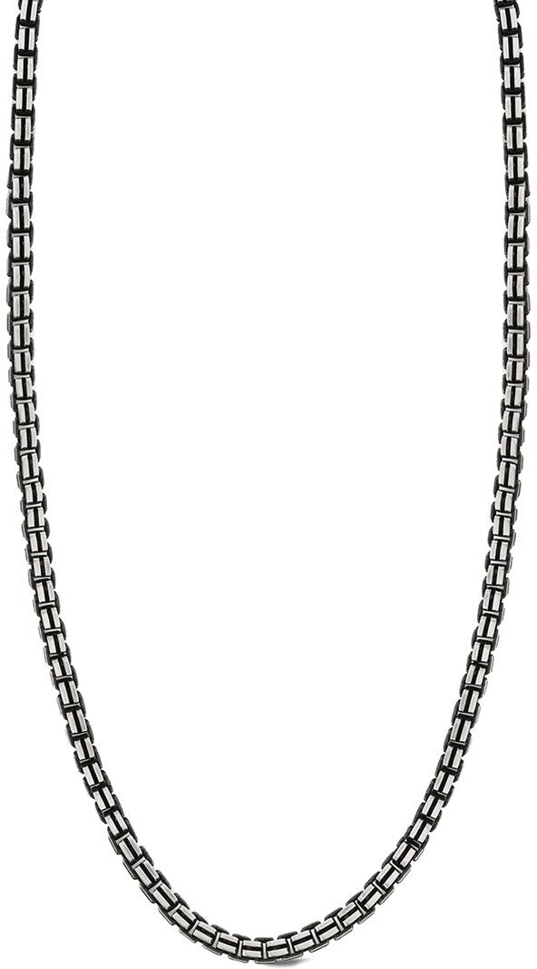 Yield of Men Silver Box Chain Necklace NoColor NoSize