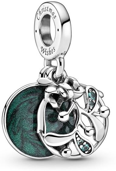 Pandora Silver CZ Mistletoe Charm NoColor NoSize