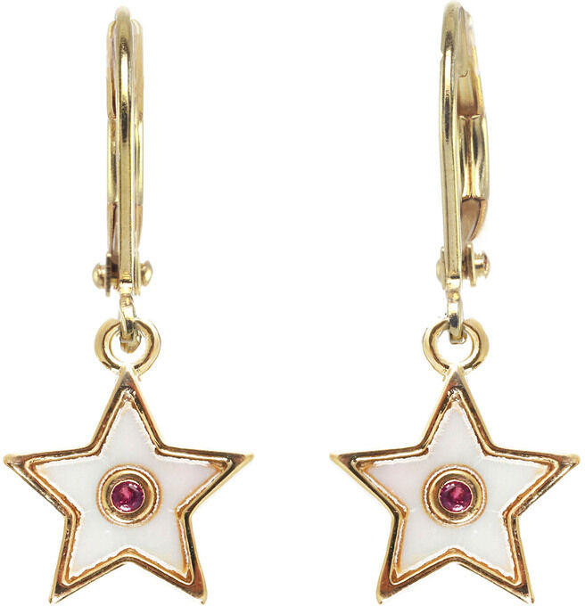 Rachel Reinhardt Gold Filled CZ & Enamel Star Earrings NoColor NoSize