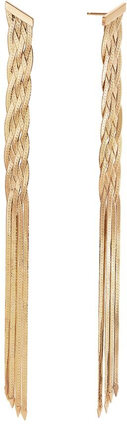 Lana Jewelry 14K Herringbone Earrings Gold NoSize