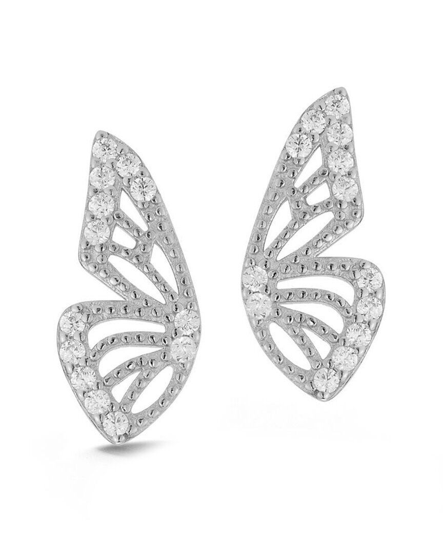 Glaze Jewelry Silver CZ Butterfly Earring NoColor NoSize