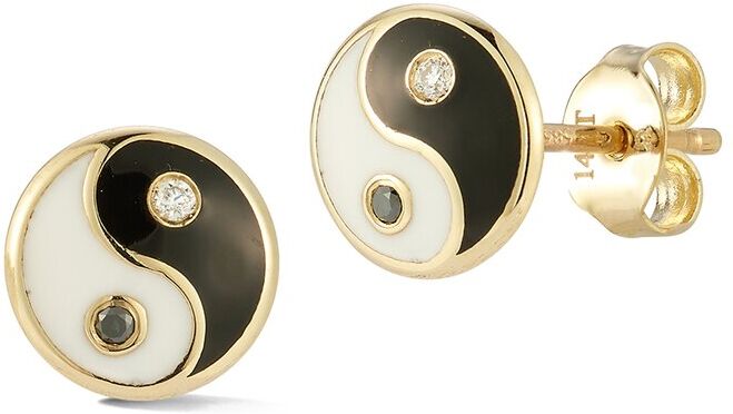 Ember Fine Jewelry 14K 0.02 ct. tw. Diamond Yin Yang Studs NoColor NoSize