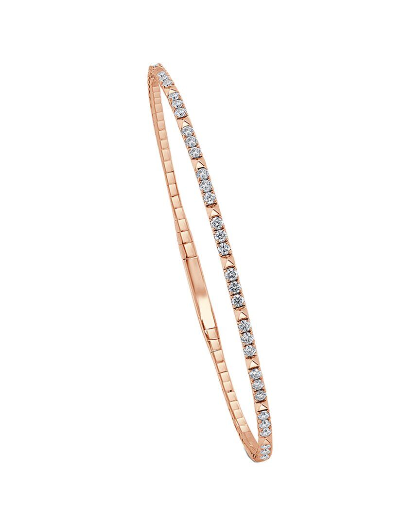 Sabrina Designs 14K Rose Gold 0.84 ct. tw. Diamond Flexible Bangle Bracelet NoColor NoSize