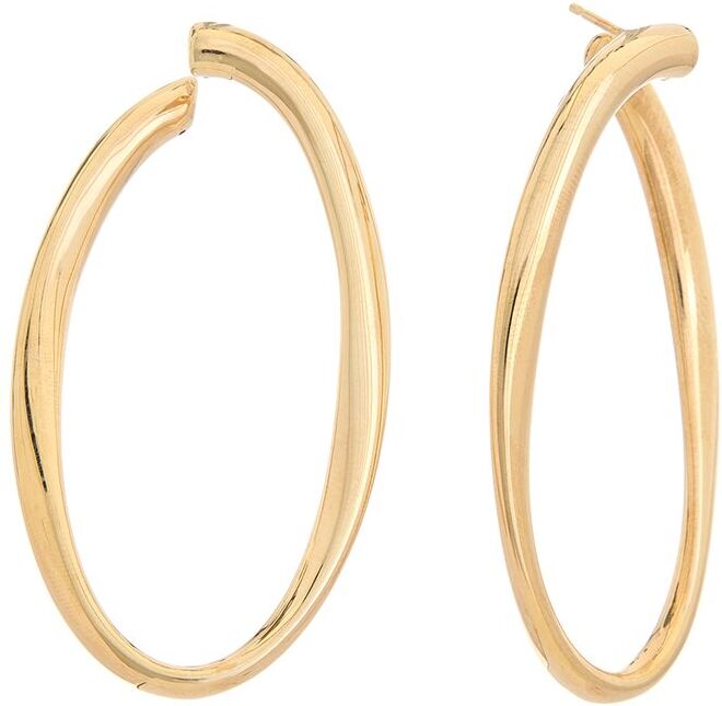 Lana Jewelry 14K Skinny Graduating Front To Back Hoops Gold NoSize