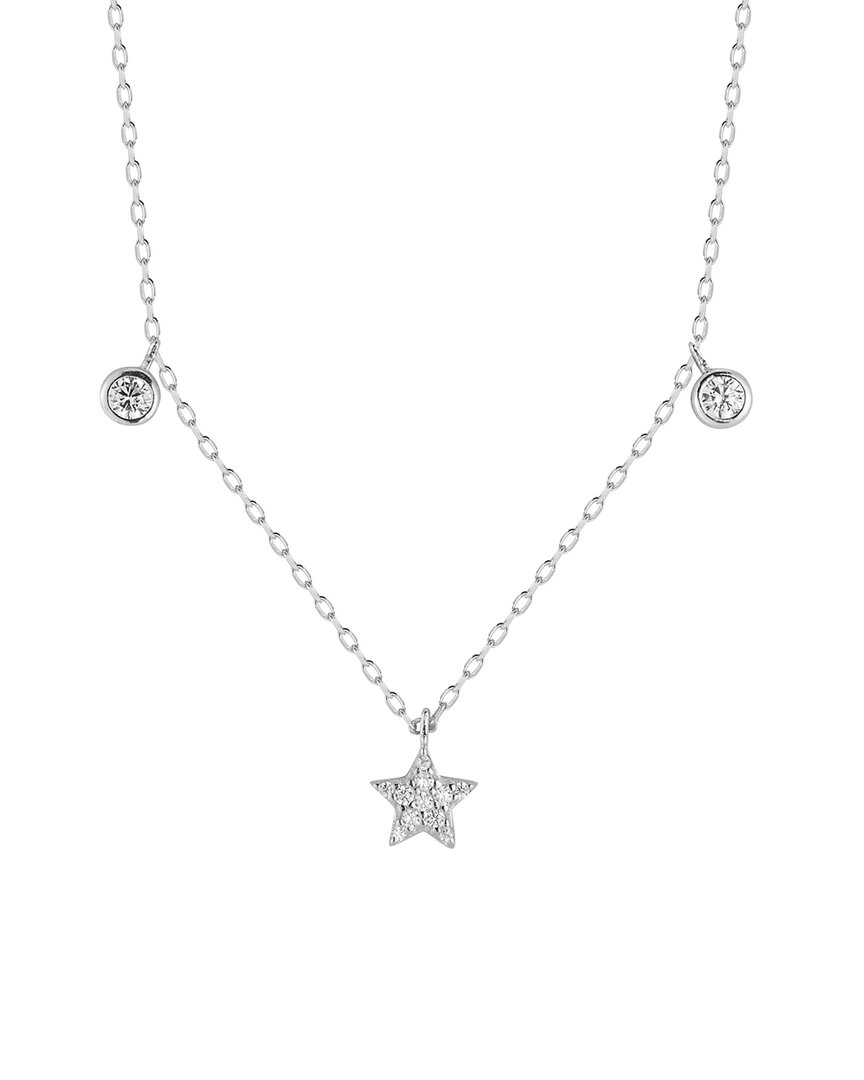 Glaze Jewelry Silver CZ Charm Necklace NoColor NoSize