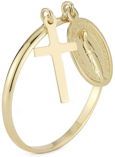 Ember Fine Jewelry 14K Religious Charm Ring NoColor 7