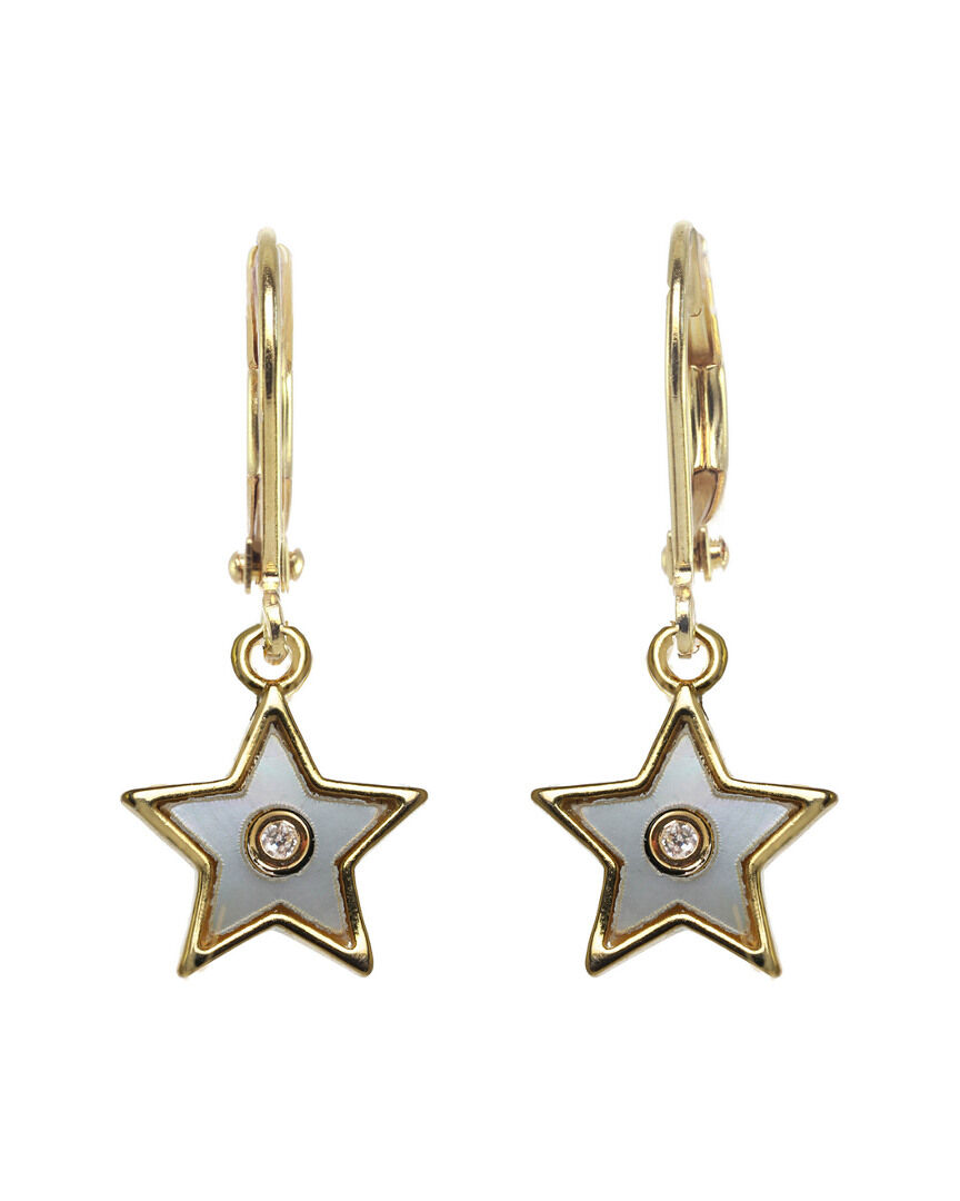 Rachel Reinhardt Gold Filled CZ & Enamel Star Earrings NoColor NoSize