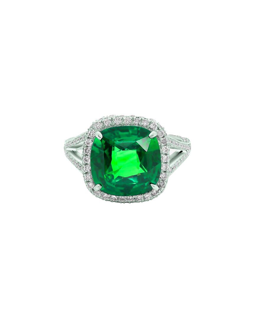 Diana M. Fine Jewelry 18K 13.26 ct. tw. Diamond & Emerald Half-Set Ring NoColor 7