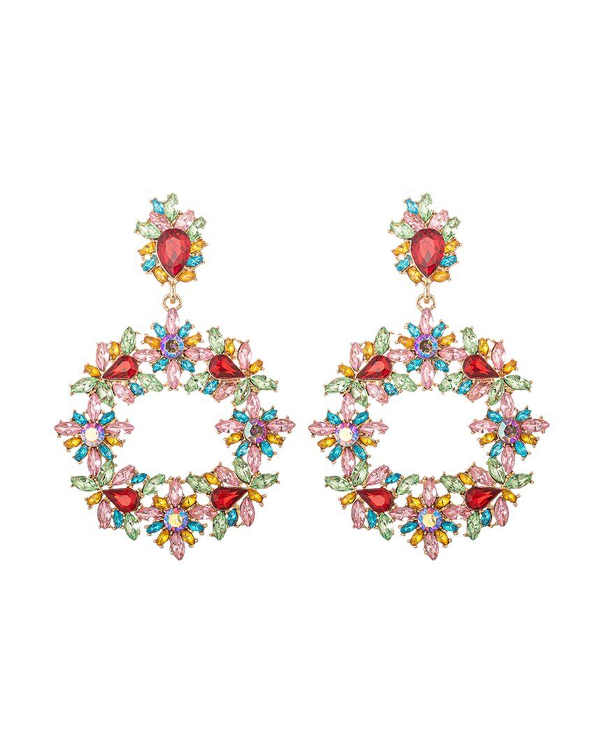 Eye Candy LA Glass Crystal Kaleidoscope Statement Earrings NoColor NoSize