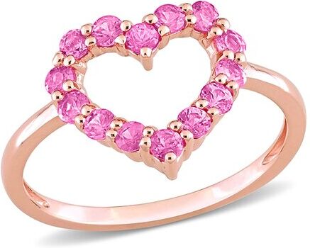 Rina Limor 10K Rose Gold 0.84 ct. tw. Pink Sapphire Heart Ring NoColor 7