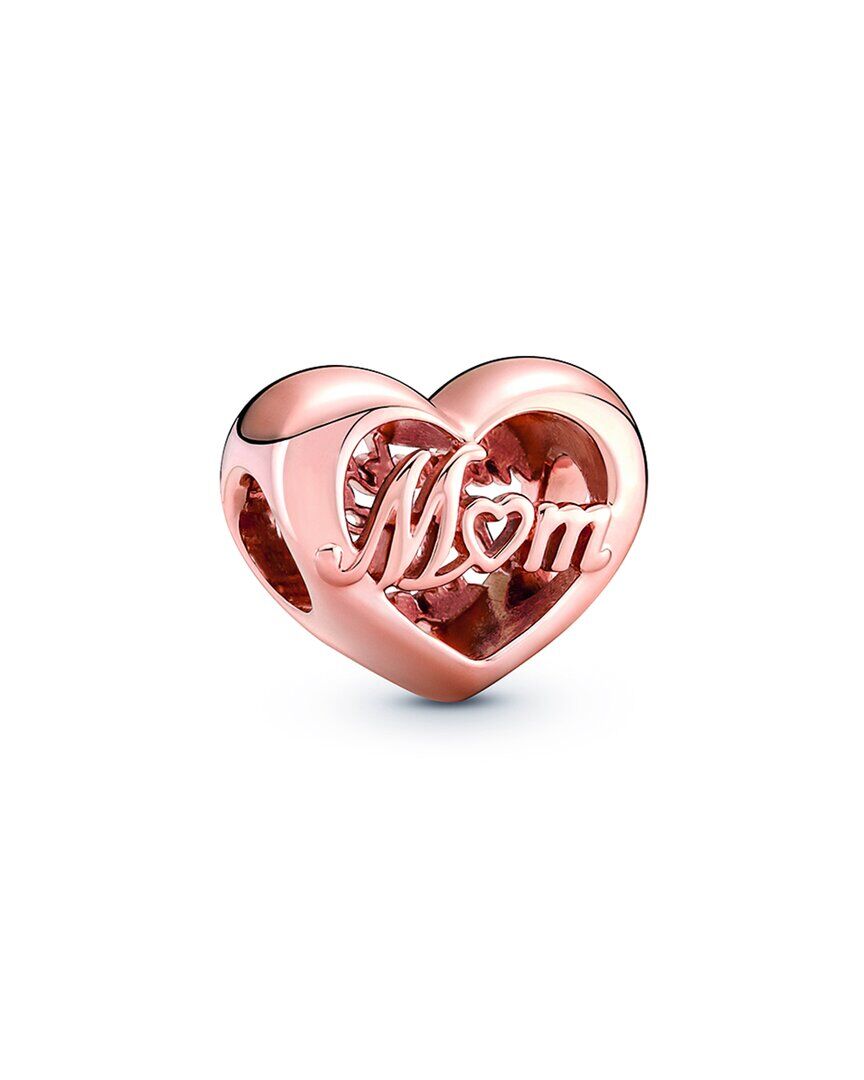 Pandora Moments 14K Rose Gold Plated Mom Heart Charm NoColor NoSize