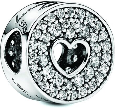 Pandora Moments Silver CZ Happy Anniversary Charm NoColor NoSize