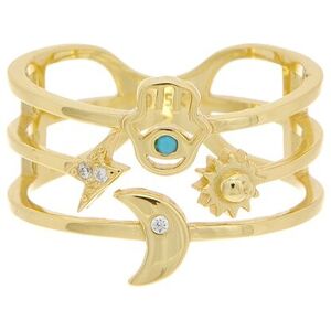 Meshmerise 18K Over Silver CZ Ring NoColor 7