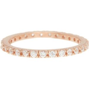 ADORNIA 14K Rose Gold Vermeil Crystal Ring NoColor 6