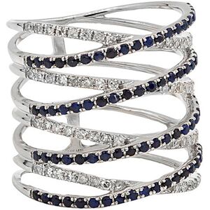 Diana M. Fine Jewelry 14K 1.25 ct. tw. Diamond & Blue Sapphire Ring NoColor 6.5