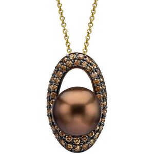 Le Vian Chocolate Pearls 14K 1.05 ct. tw. Diamond 10-11 Pearl Pendant Necklace NoColor NoSize