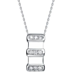 Genevive Silver CZ Pendant NoColor NoSize