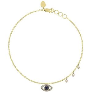 Meira T 14K 0.05 ct. tw. Diamond Blue Sapphire Ankle Bracelet NoColor NoSize